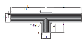 Соединительный тройник с удлиненными боковыми отводами